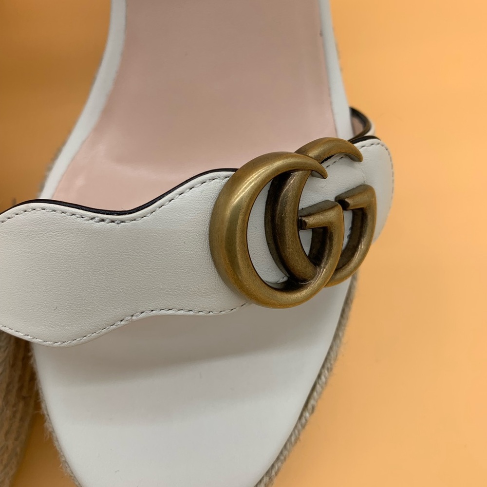 Gucci Lifford Double G Logo Espadrilles Sandals size 41.5 - Picture 12 of 16